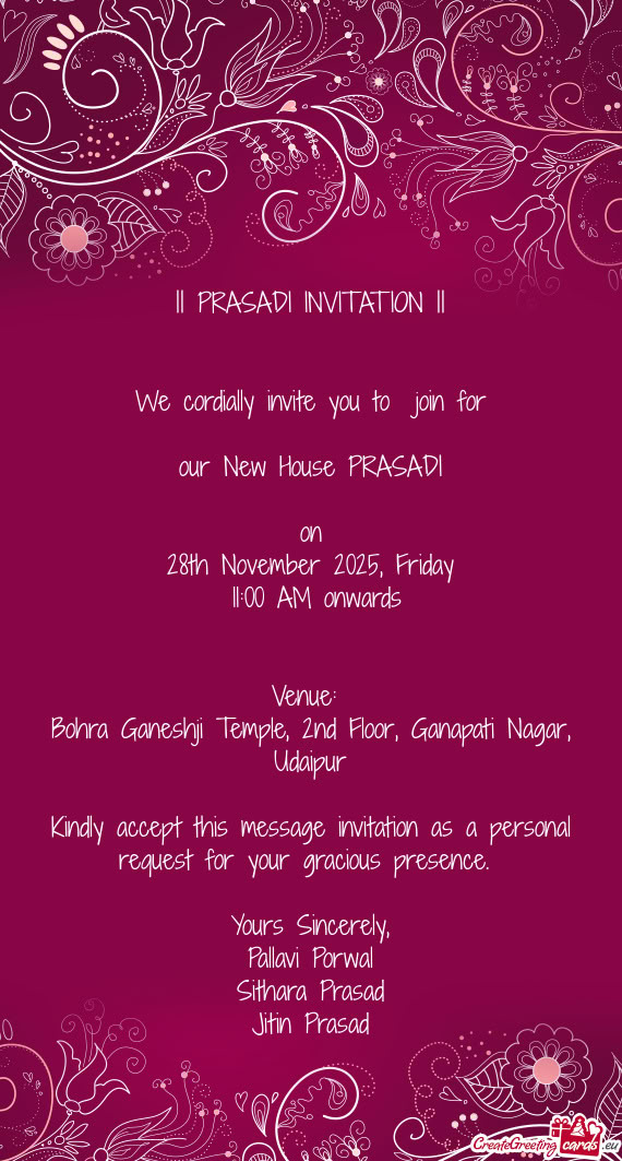 Our New House PRASADI