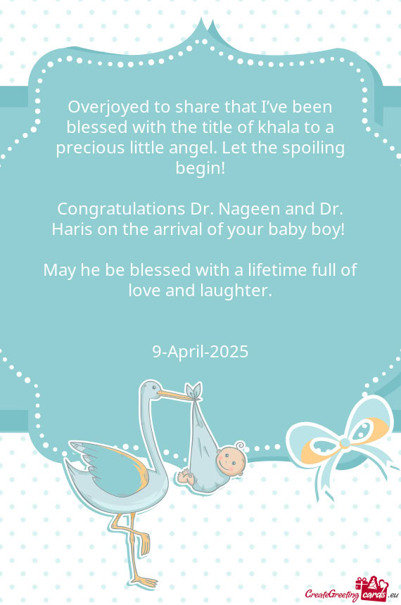 Overjoyed to share that I’ve been blessed with the title of khala to a precious little angel. Let