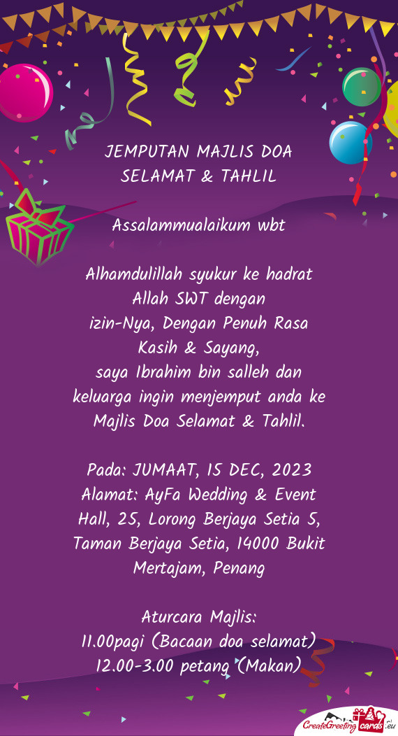 Pada: JUMAAT, 15 DEC, 2023