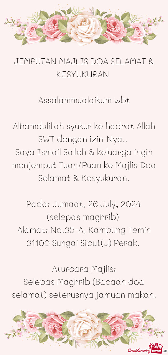 Pada: Jumaat, 26 July, 2024