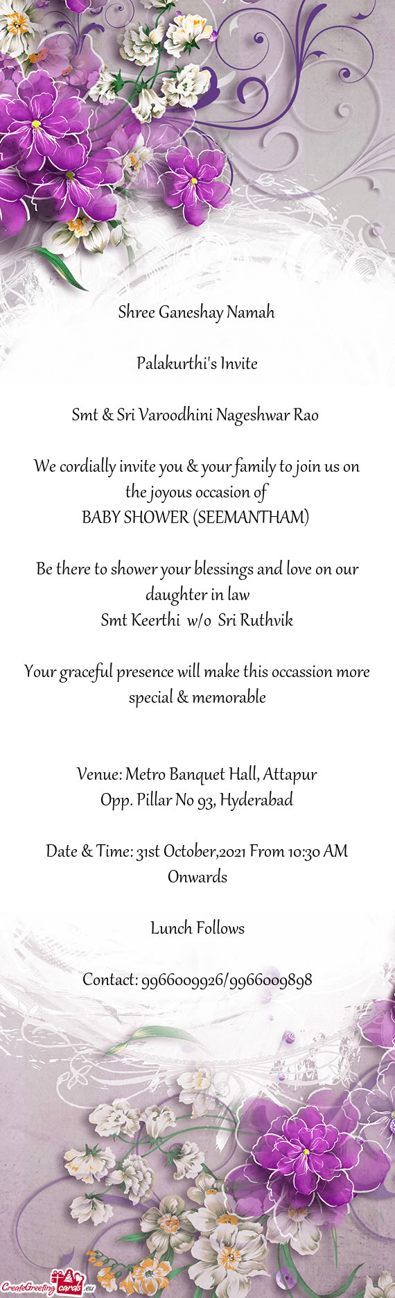 Palakurthi's Invite