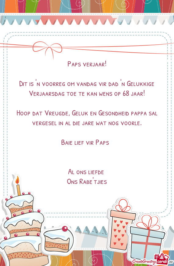 Paps verjaar