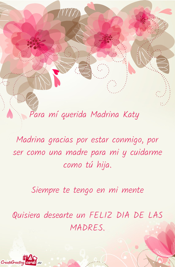 Para mí querida Madrina Katy♡