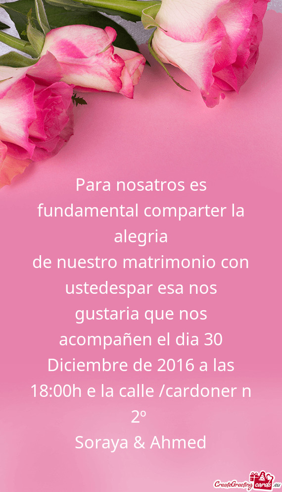 Para nosatros es fundamental comparter la alegria