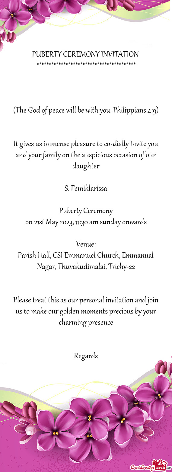 Parish Hall, CSI Emmanuel Church, Emmanual Nagar, Thuvakudimalai, Trichy-22