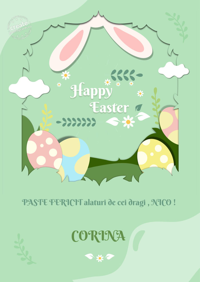 PASTE FERICIT alaturi de cei dragi , NICO ! CORINA