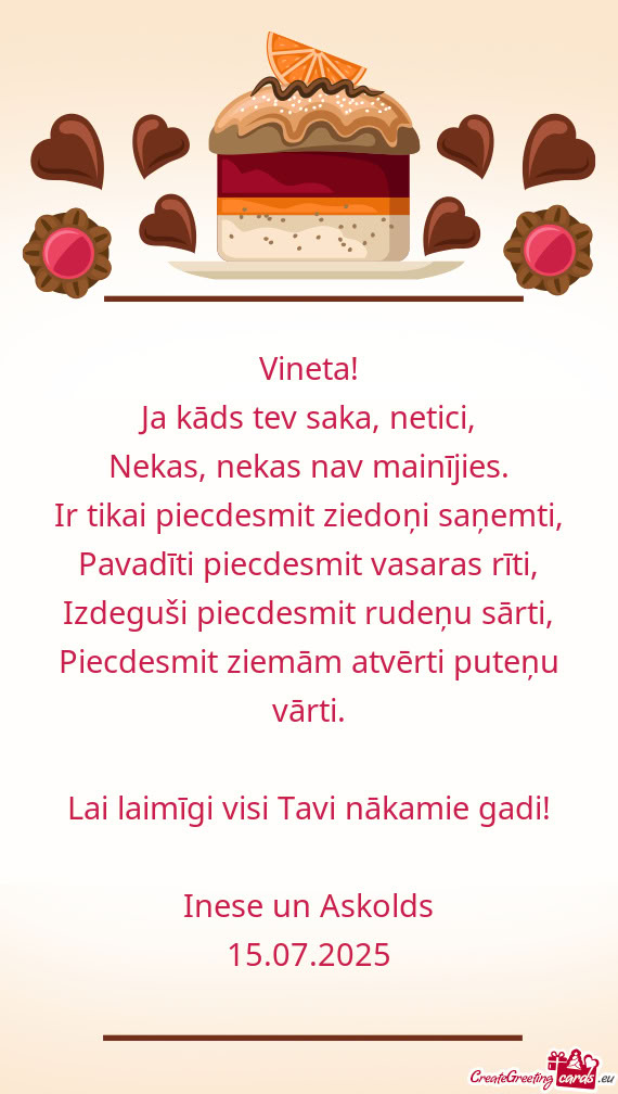 Pavadīti piecdesmit vasaras rīti