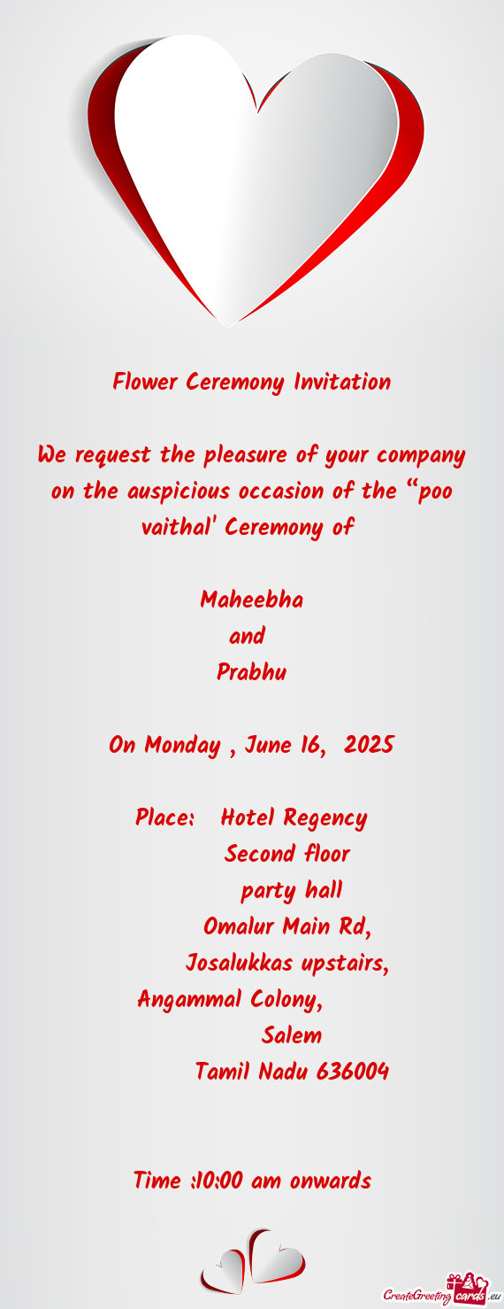 Place: Hotel Regency