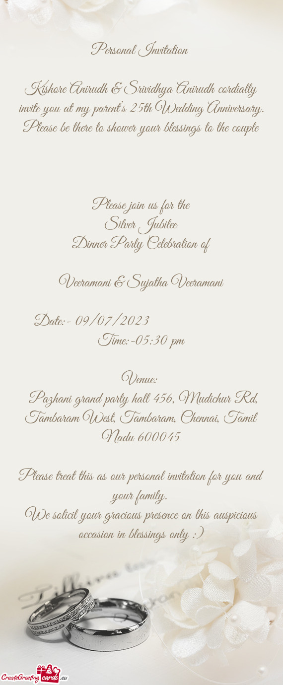 Please be there to shower your blessings to the couple