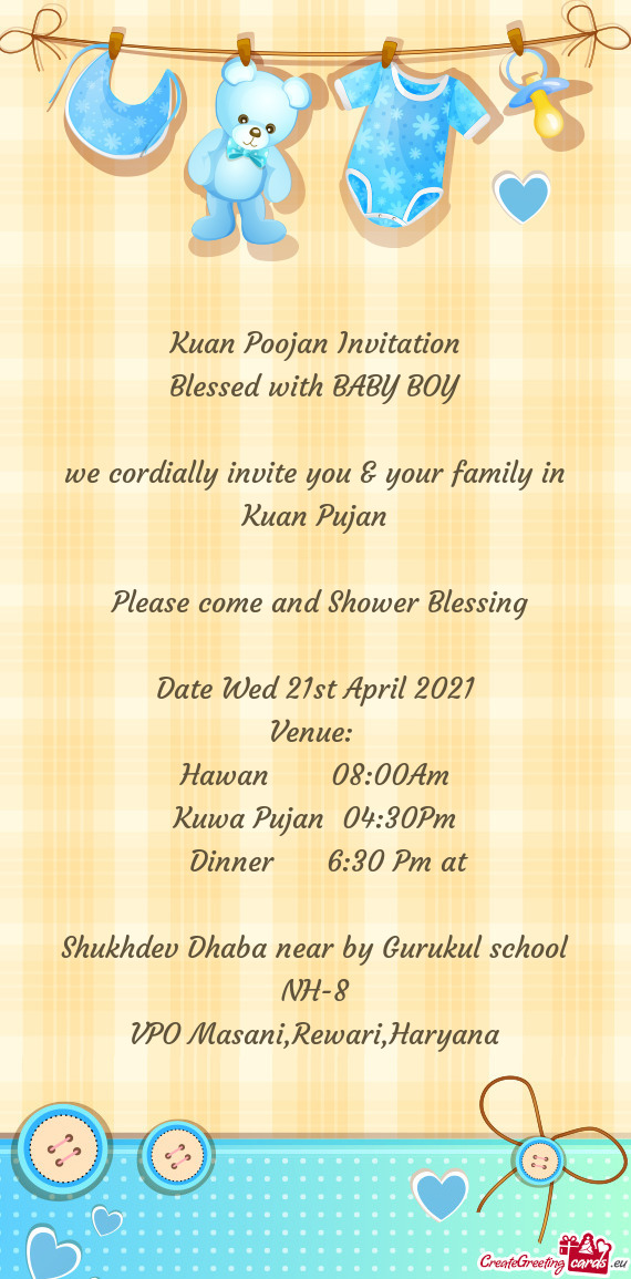 Please come and Shower Blessing