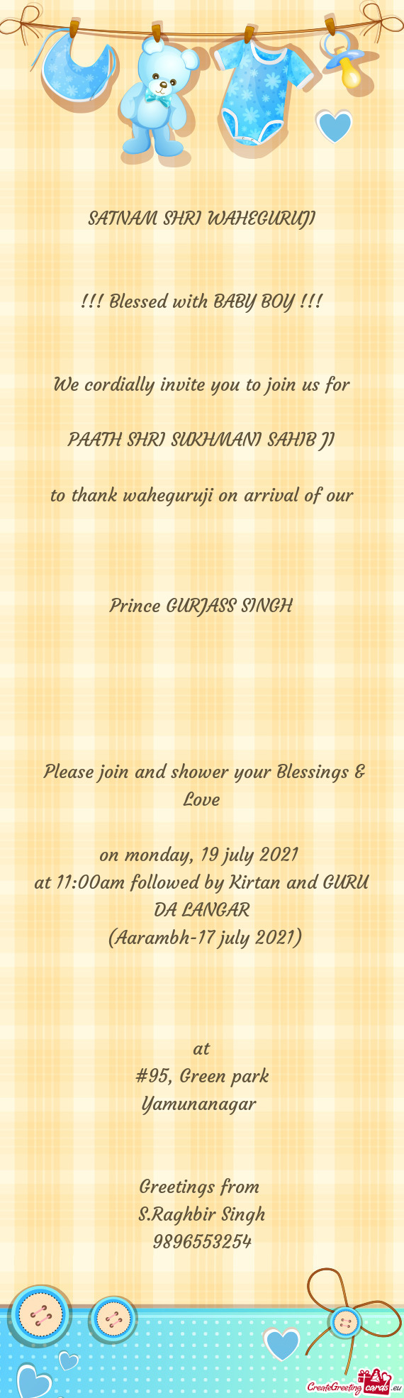 Please join and shower your Blessings & Love