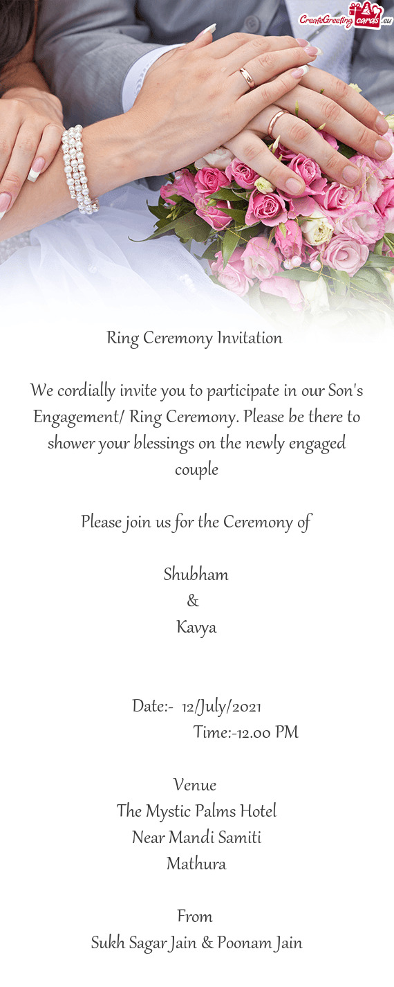 Please join us for the Ceremony of