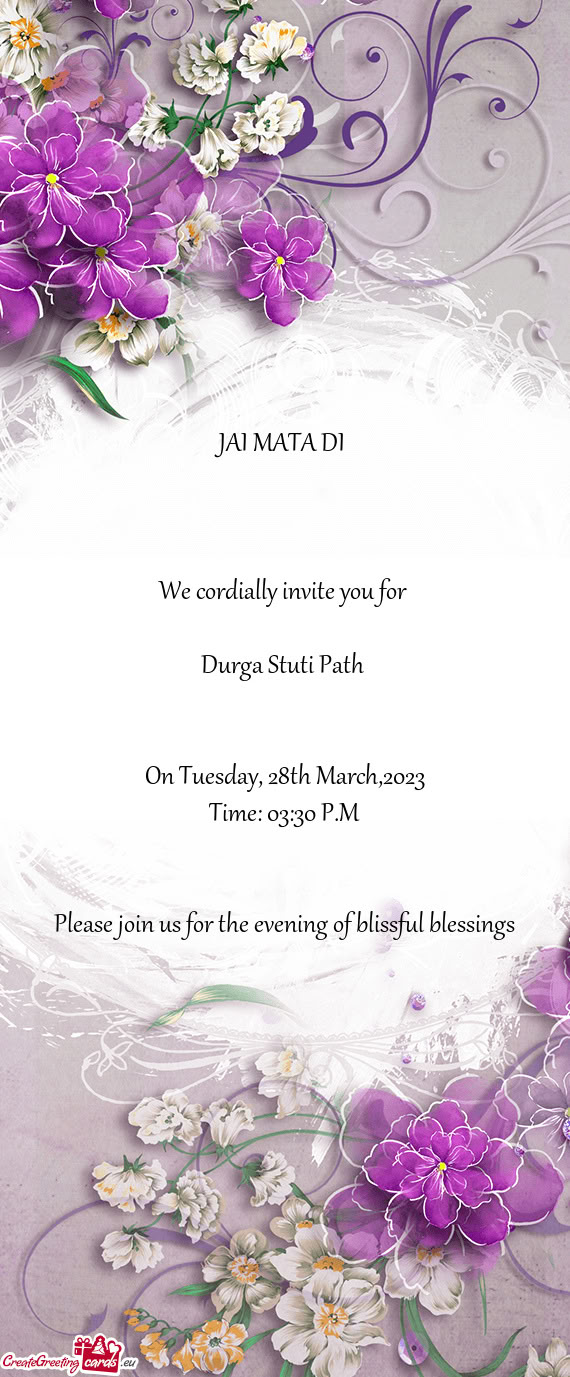 Please join us for the evening of blissful blessings