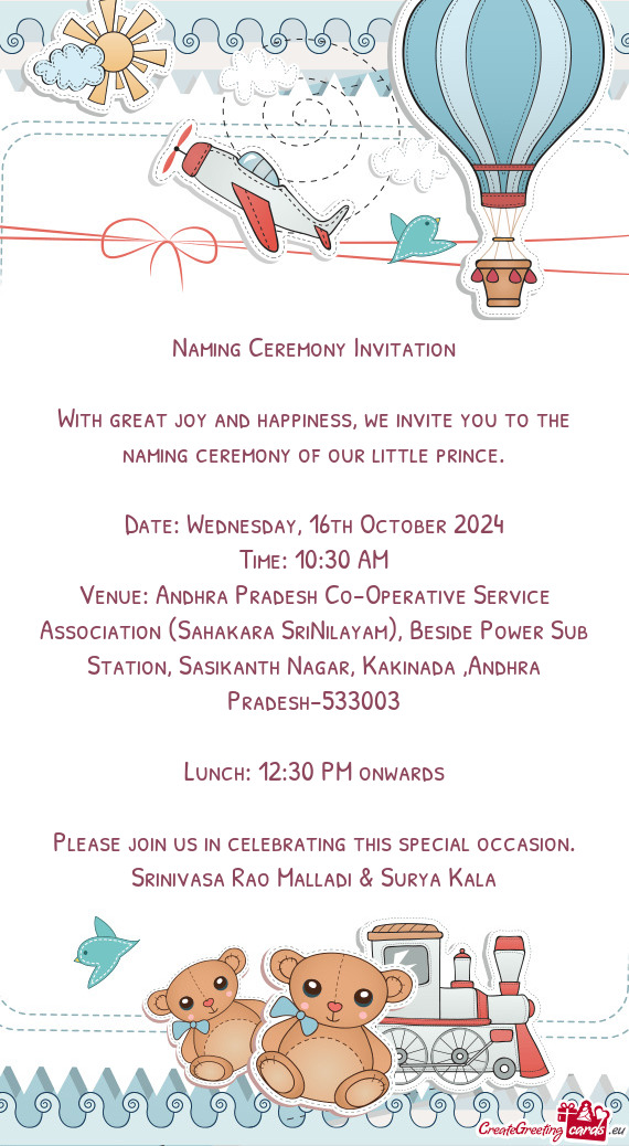 Please join us in celebrating this special occasion