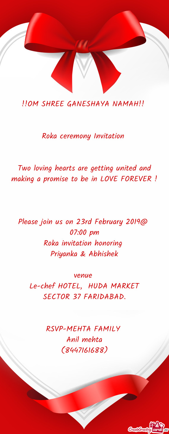 Please join us on 23rd February 2019@