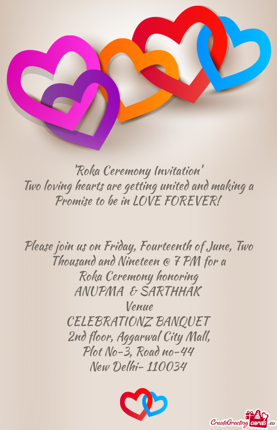 Please join us on Friday, Fourteenth of June, Two Thousand and Nineteen @ 7 PM for a