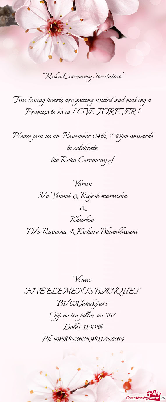 Please join us on November 04th, 7.30pm onwards to celebrate