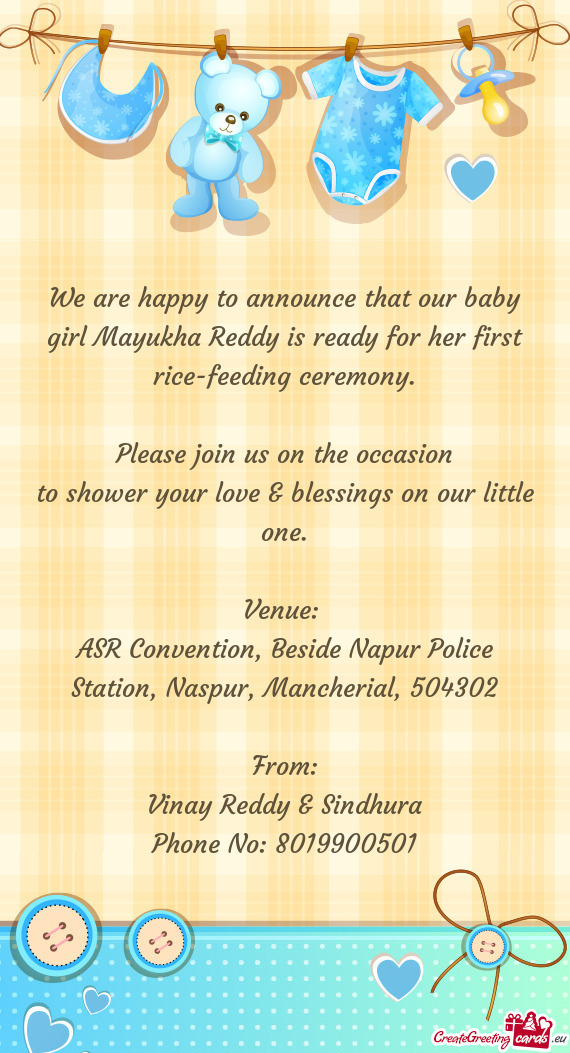 Please join us on the occasion