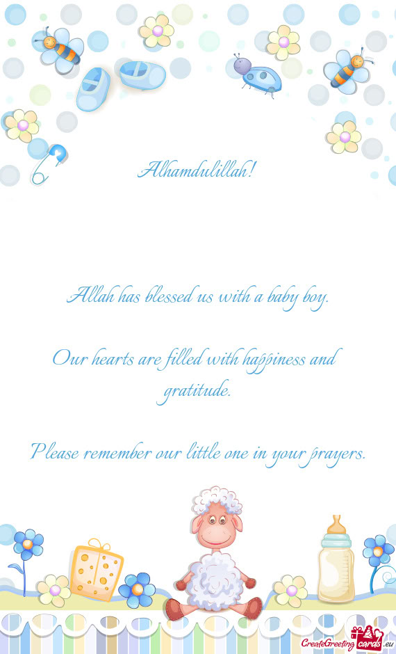 Please remember our little one in your prayers