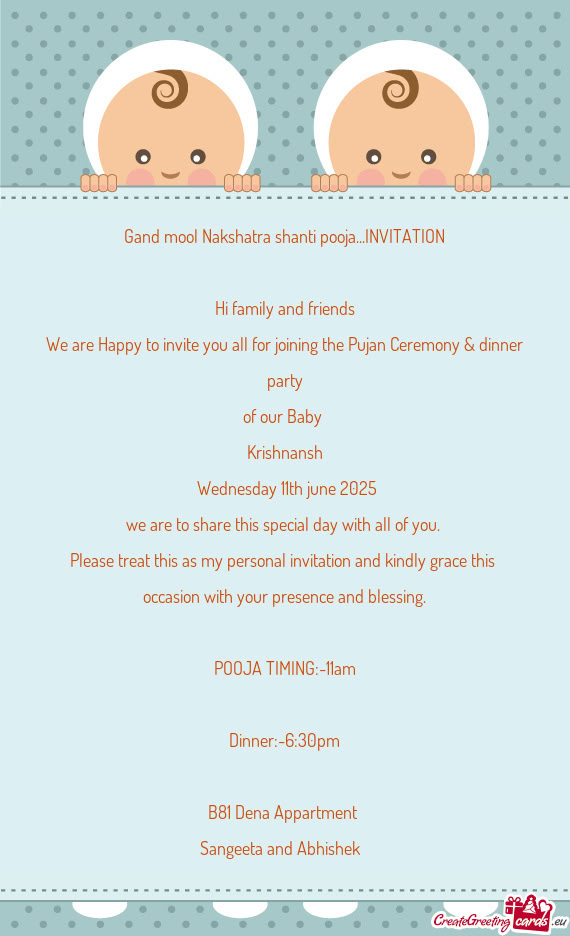 Please treat this as my personal invitation and kindly grace this