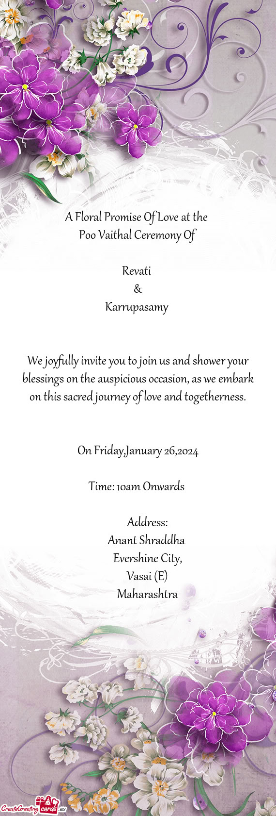 Poo Vaithal Ceremony Of