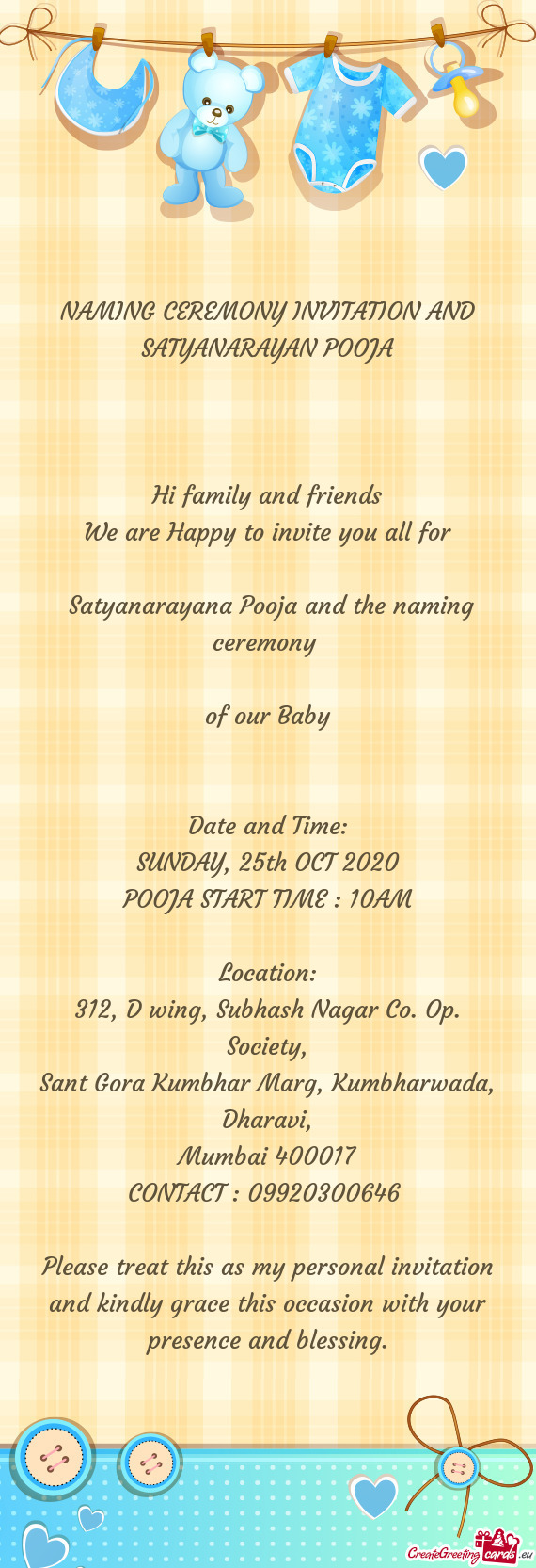 POOJA START TIME : 10AM