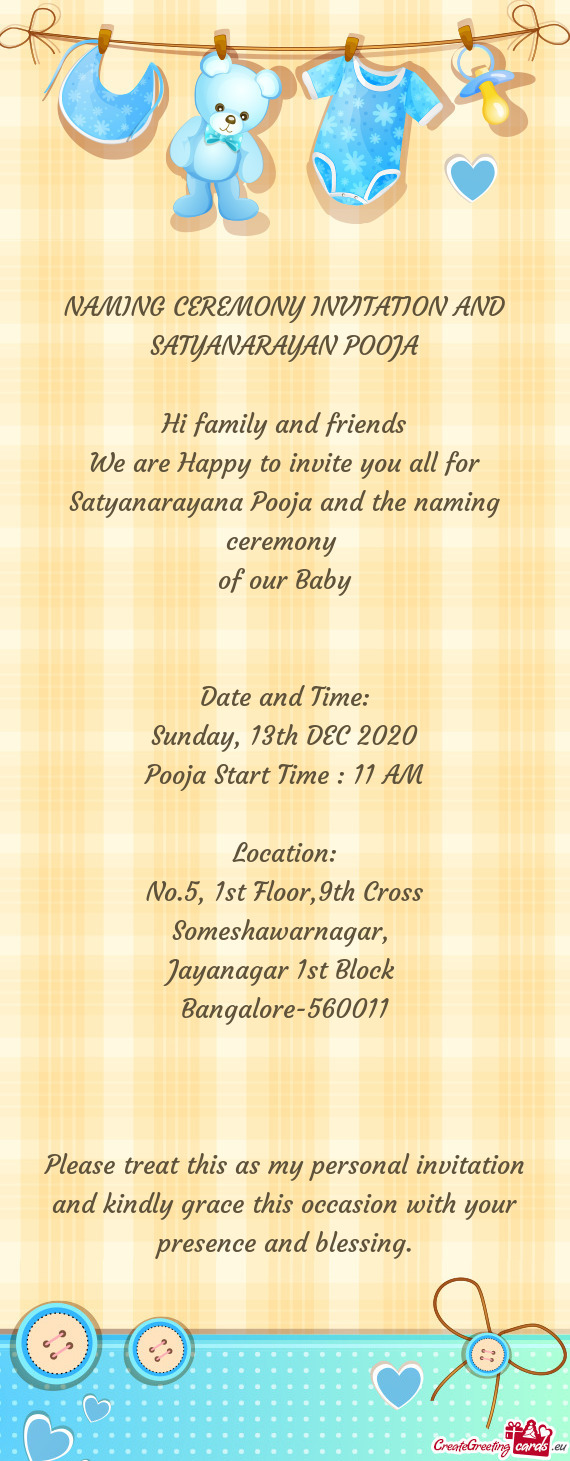 Pooja Start Time : 11 AM