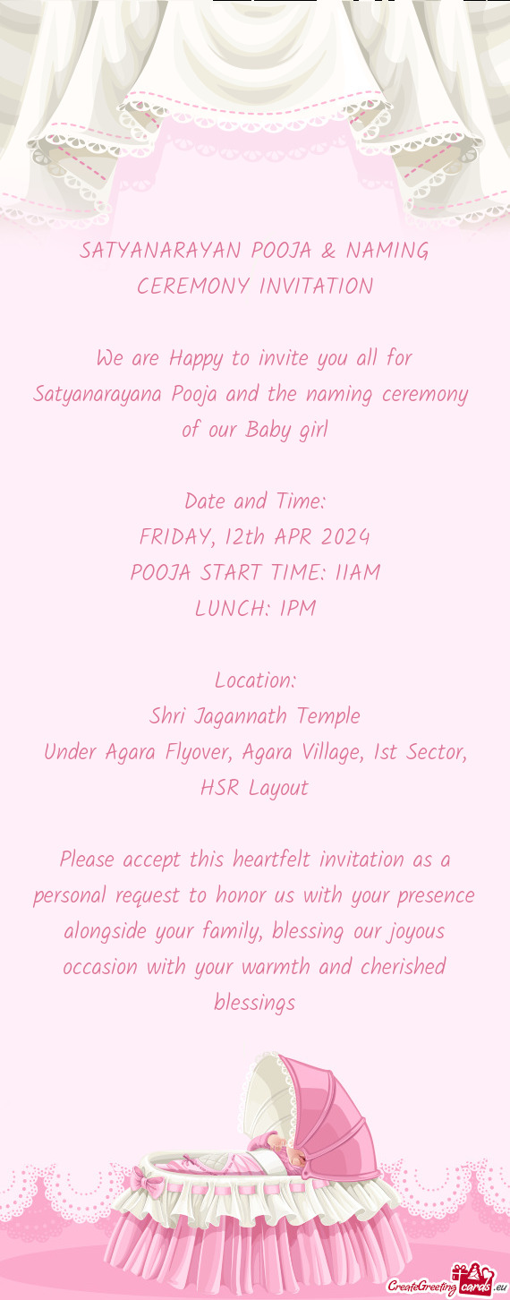 POOJA START TIME: 11AM