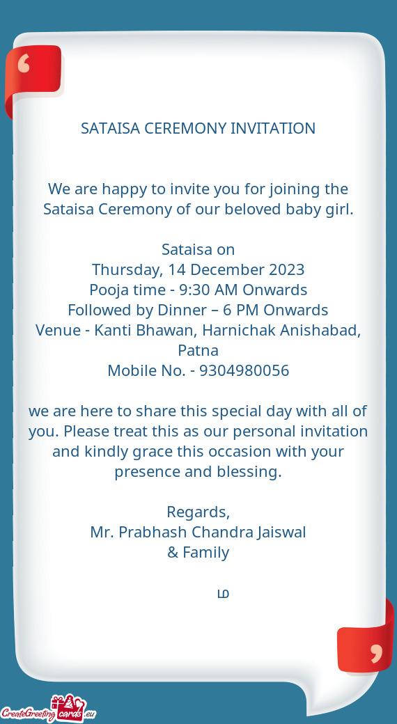 Pooja time - 9:30 AM Onwards