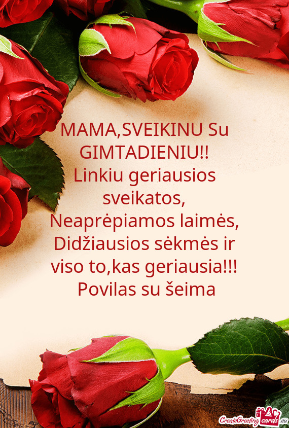 Povilas su šeima