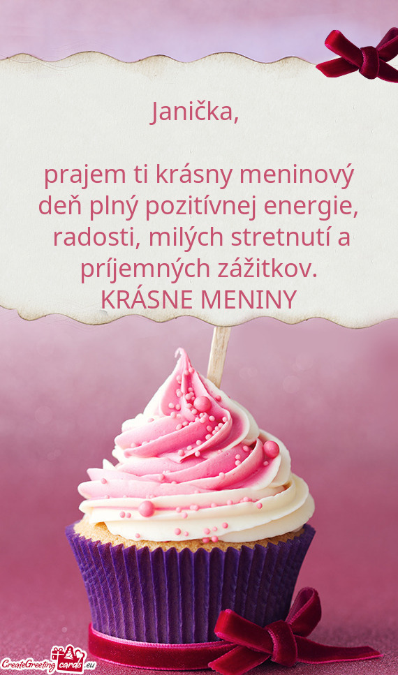 Prajem ti krásny meninový deň plný pozitívnej energie