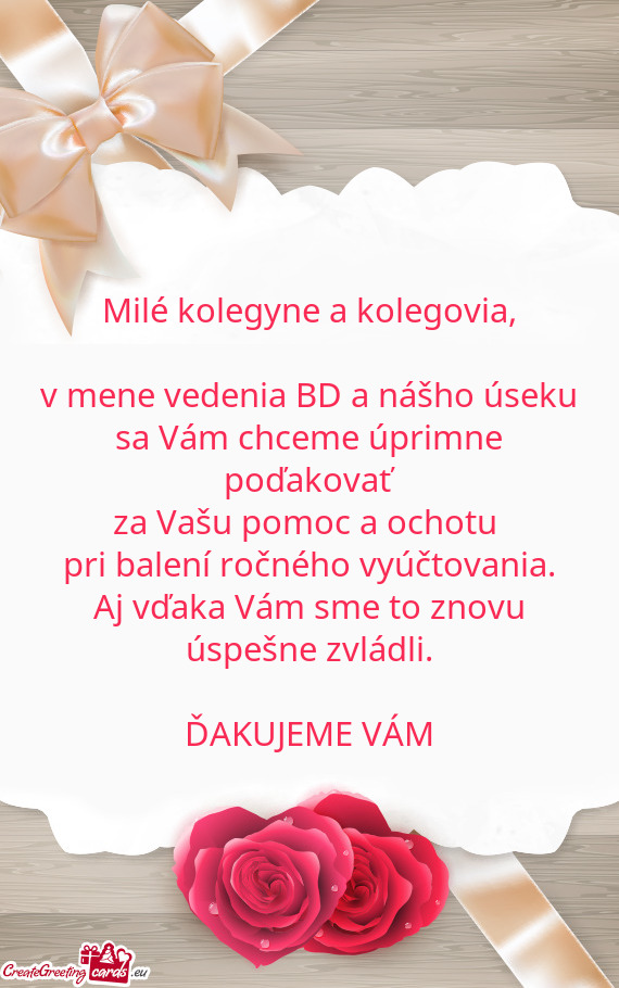 Pri balení ročného vyúčtovania