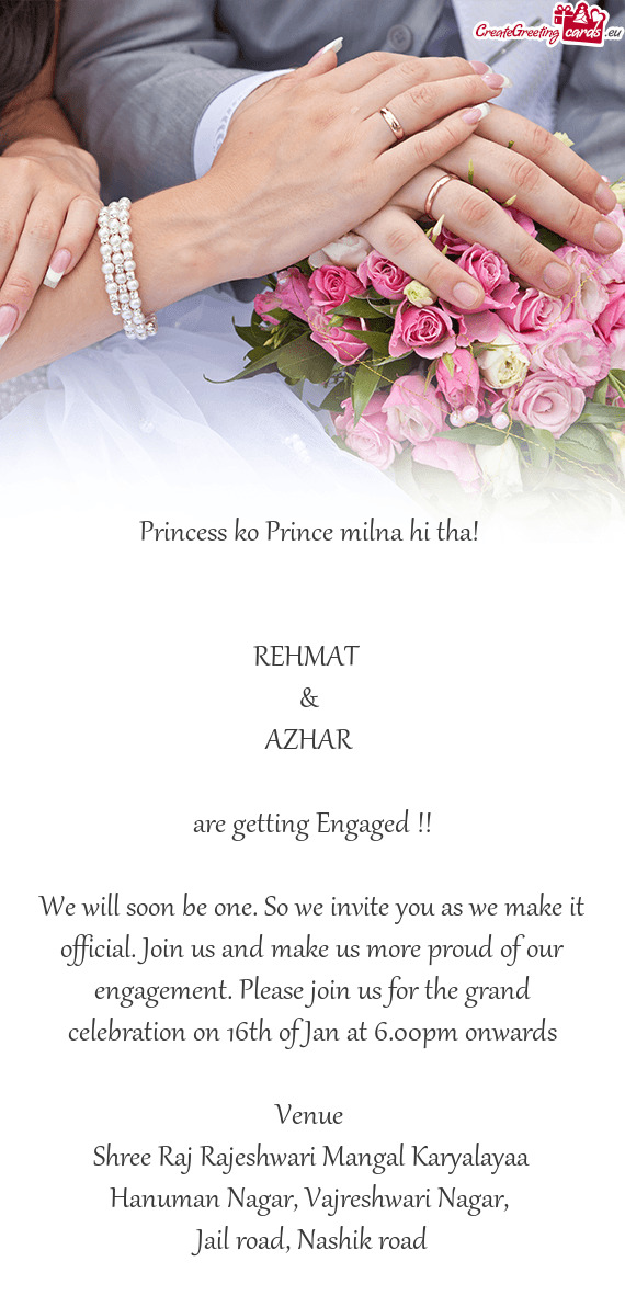 Princess ko Prince milna hi tha!       REHMAT    &   AZHAR