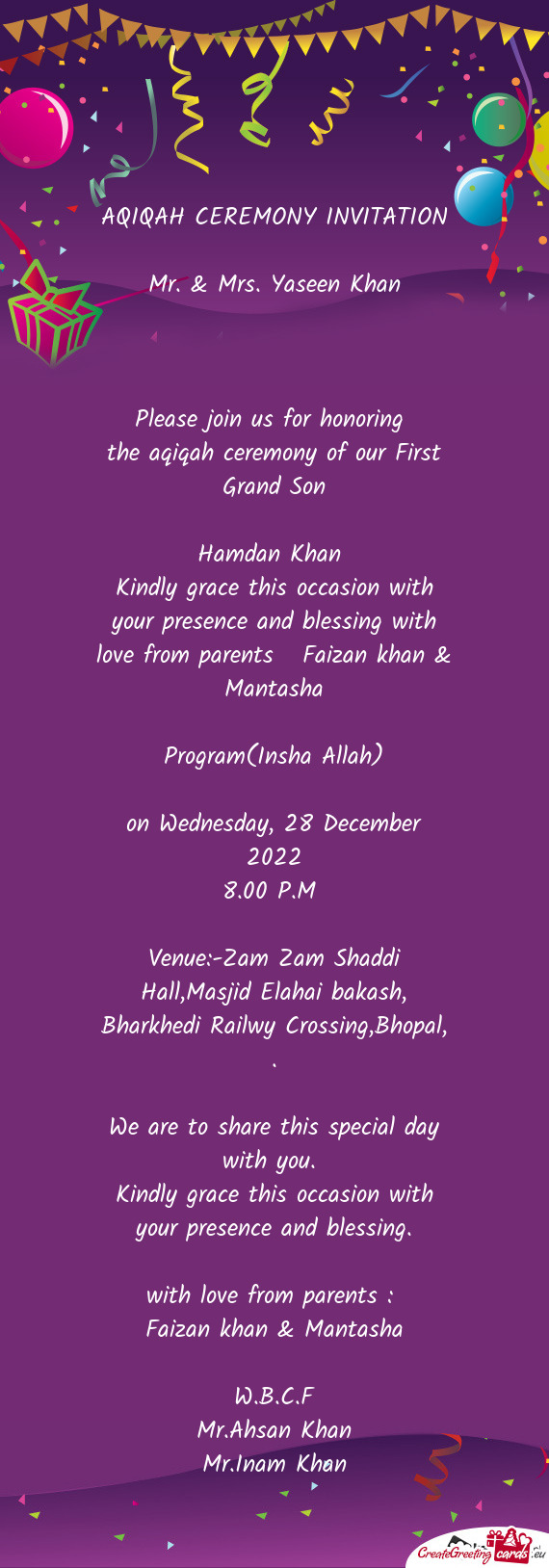 Program(Insha Allah)