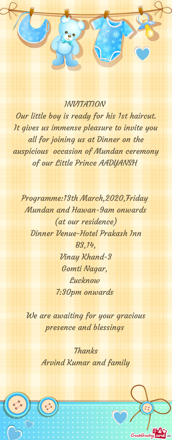 Programme:13th March,2020,Friday