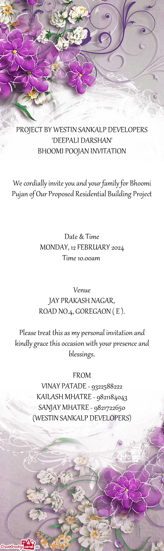 PROJECT BY WESTIN SANKALP DEVELOPERS