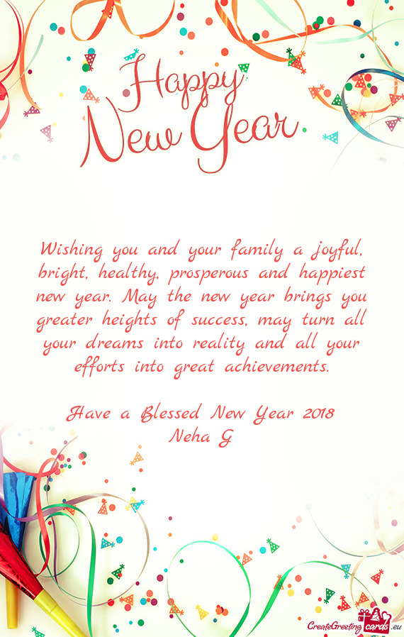 Prosperous and happiest new year