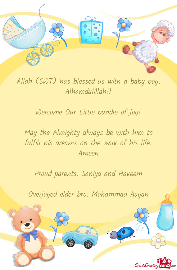 Proud parents: Saniya and Hakeem