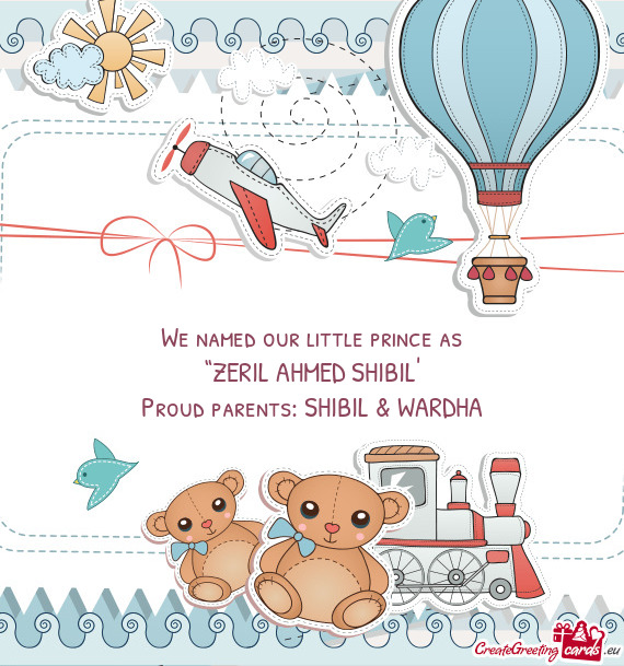 Proud parents: SHIBIL & WARDHA