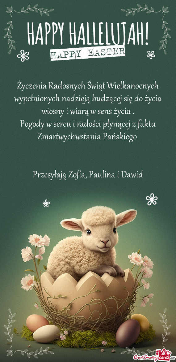 Przesyłają Zofia, Paulina i Dawid