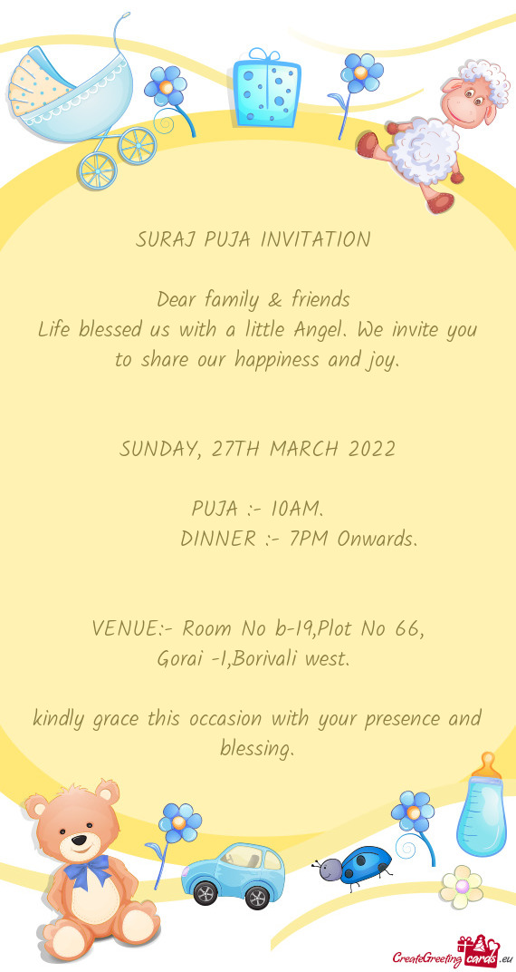 PUJA :- 10AM