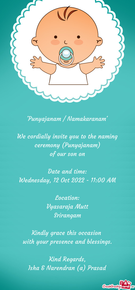 "Punyajanam / Namakaranam"