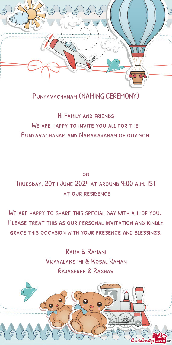 Punyavachanam (NAMING CEREMONY)