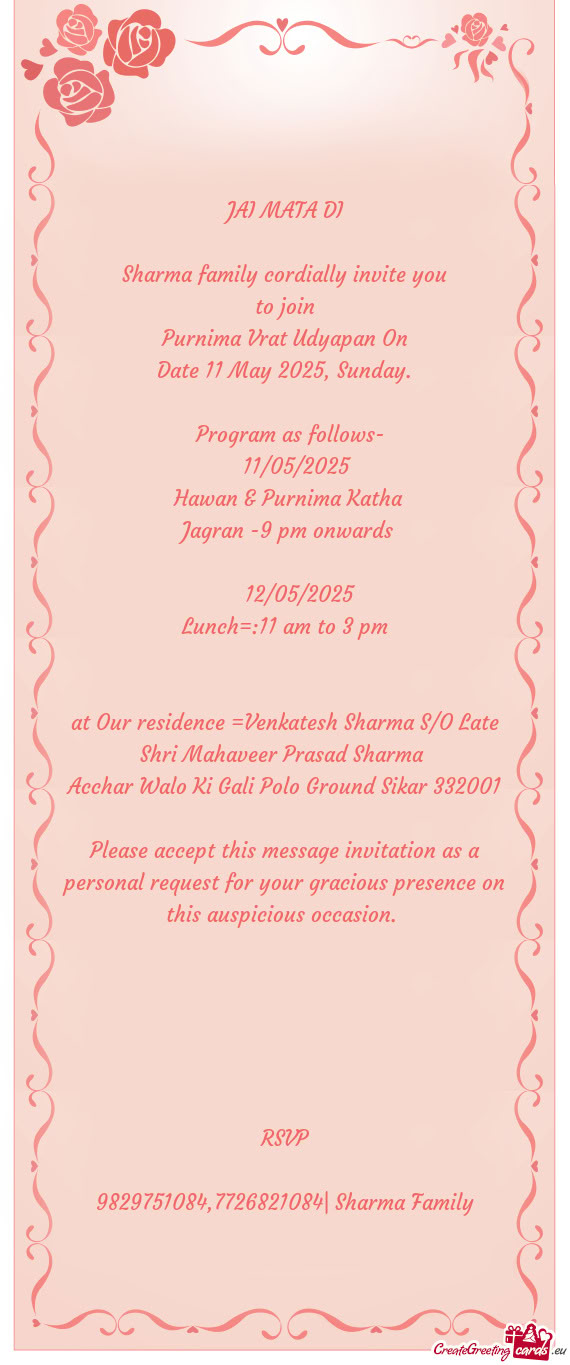 Purnima Vrat Udyapan On