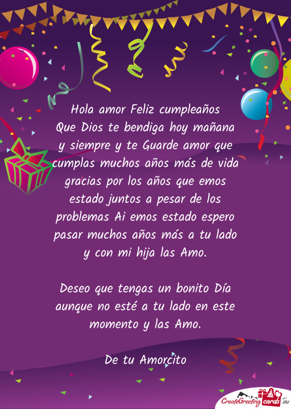 Que Dios te bendiga hoy mañana y siempre y te Guarde amor que cumplas muchos años más de vida gra