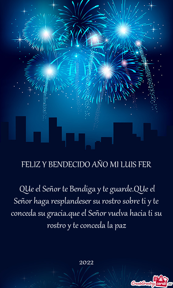 QUe el Señor te Bendiga y te guarde.QUe el Señor haga resplandeser su rostro sobre ti y te conced