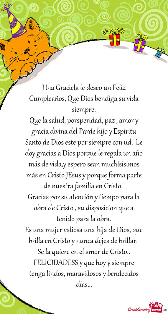 Que la salud, porsperidad, paz , amor y gracia divina del Parde hijo y Espiritu Santo de Dios este p