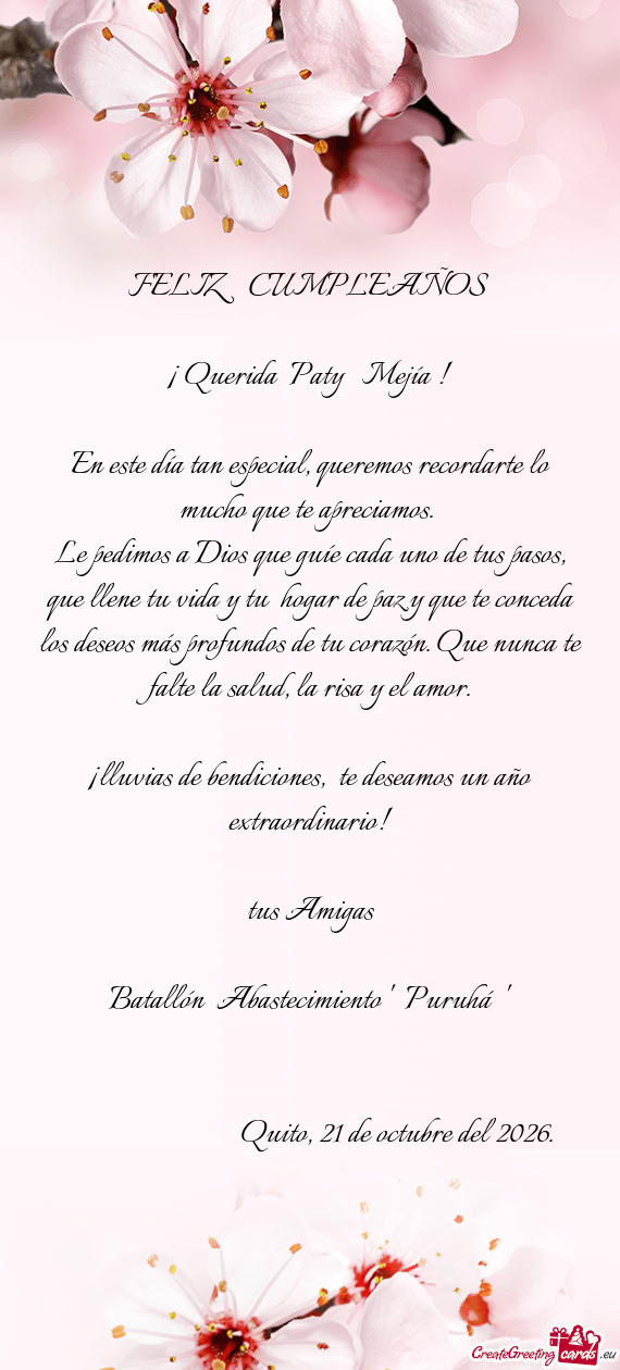 ¡ Querida Paty Mejía