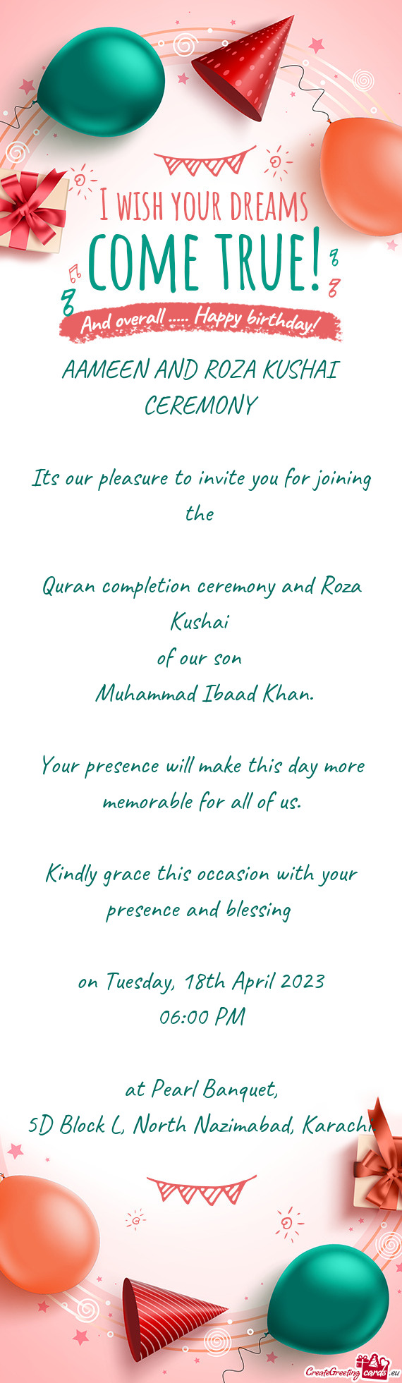 Quran completion ceremony and Roza Kushai