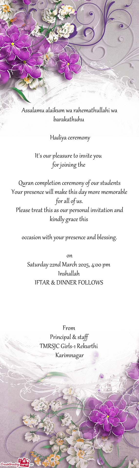 Quran completion ceremony of our students